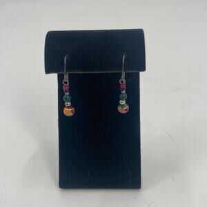 Old pawn Native American made colorful beaded earrings